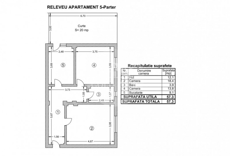 Apartament 2 camere + curte proprie - Oras Voluntari - Popasului 