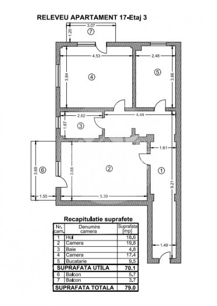 Apartament 2 camere + curte proprie - Oras Voluntari - Popasului 