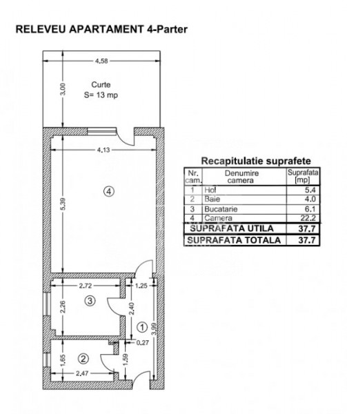 Apartament 2 camere + curte proprie - Oras Voluntari - Popasului 