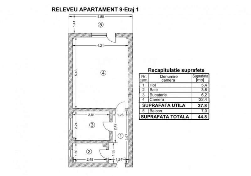 Apartament 2 camere + curte proprie - Oras Voluntari - Popasului 