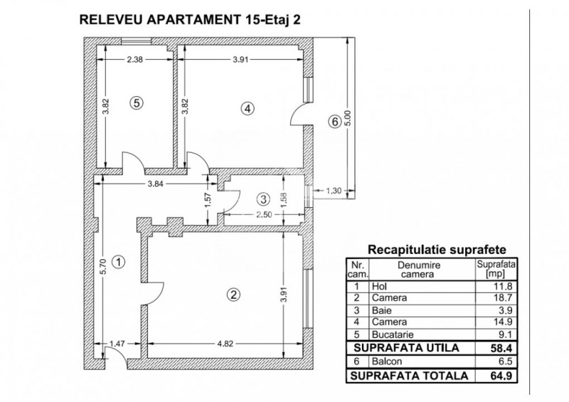 Apartament 2 camere - Oras Voluntari - Popasului 