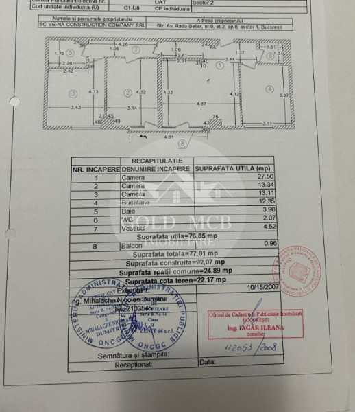 3 Camere metrou Bucur Obor- Bloc nou