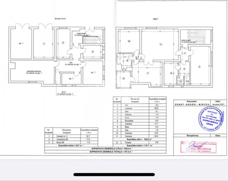 Vanzare Apartament 4 camere in Vila - Casin 